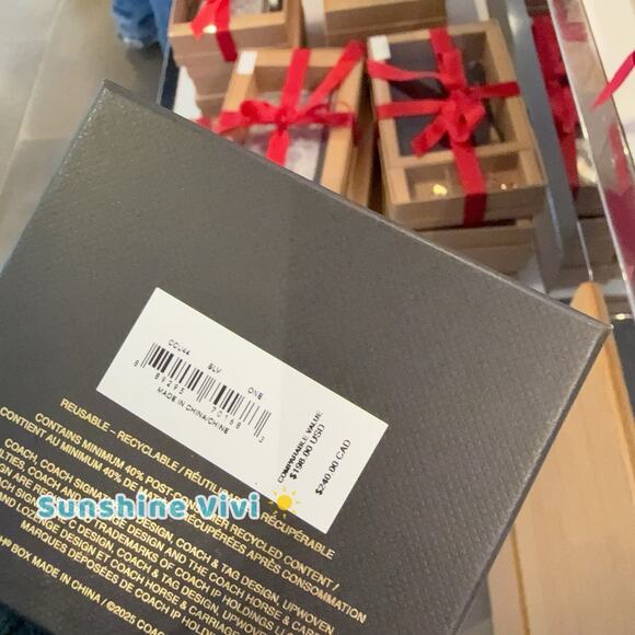 NEW Coach Heart And Cherry Bangle Set Silver CCU44 Holiday Gift 2025 - Picture 4 of 7